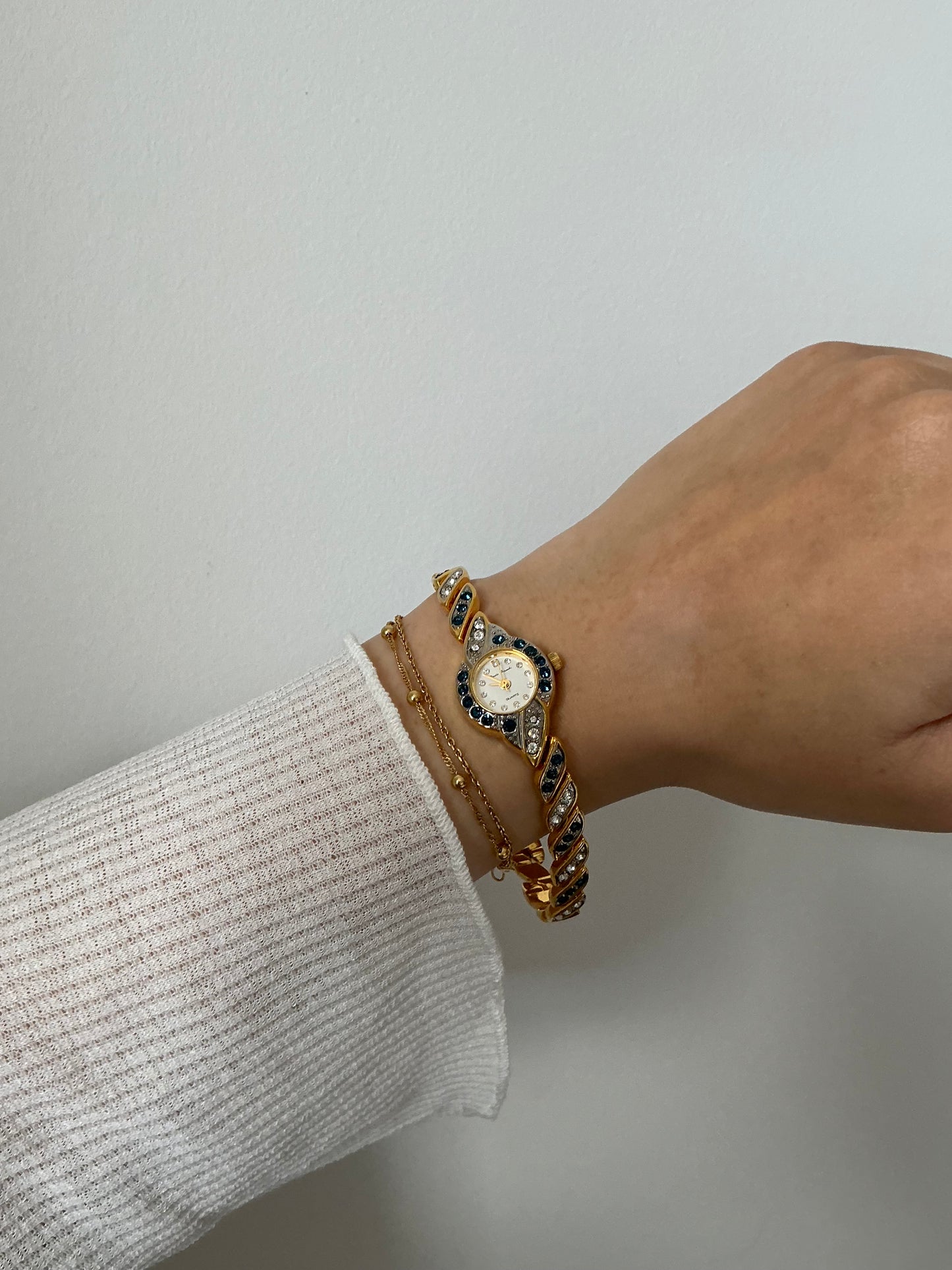 Paulo Franchi sapphire and CZ dainty vintage watch