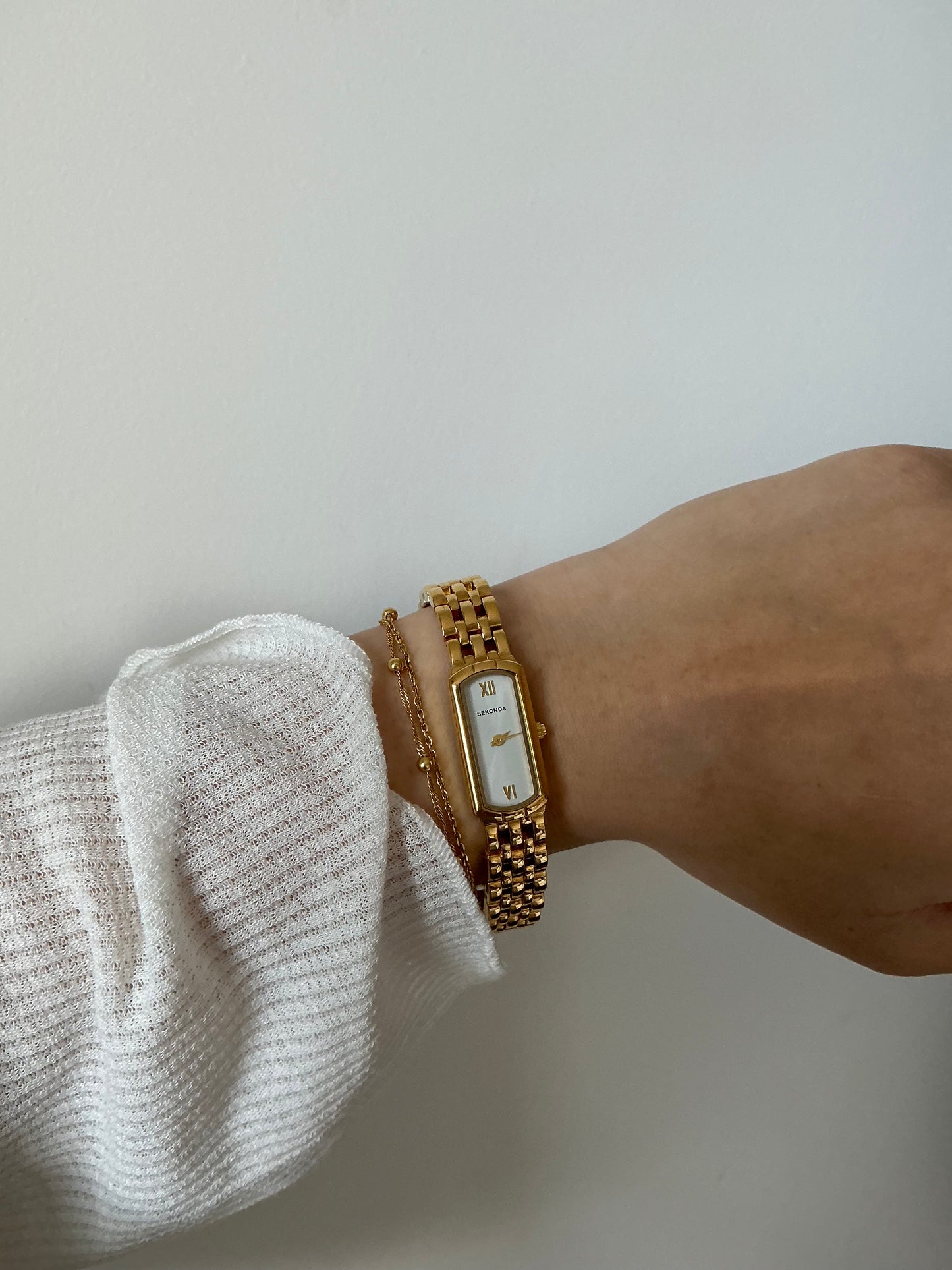 Sekonda gold plated tank style vintage watch