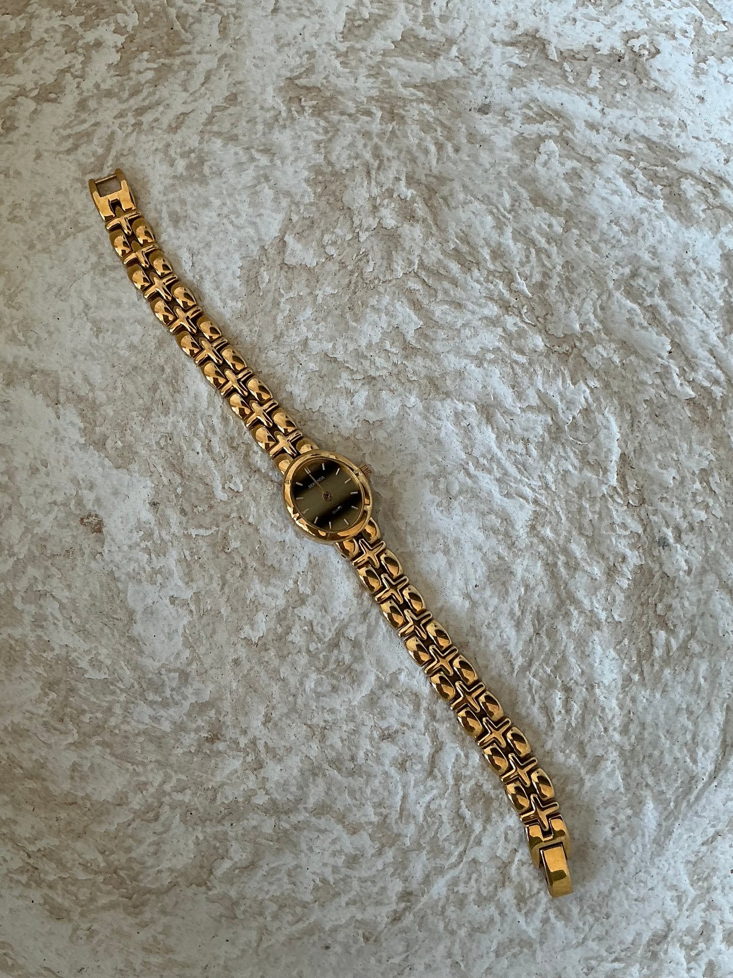 Sekonda serpentine dial 18k gold plated vintage watch